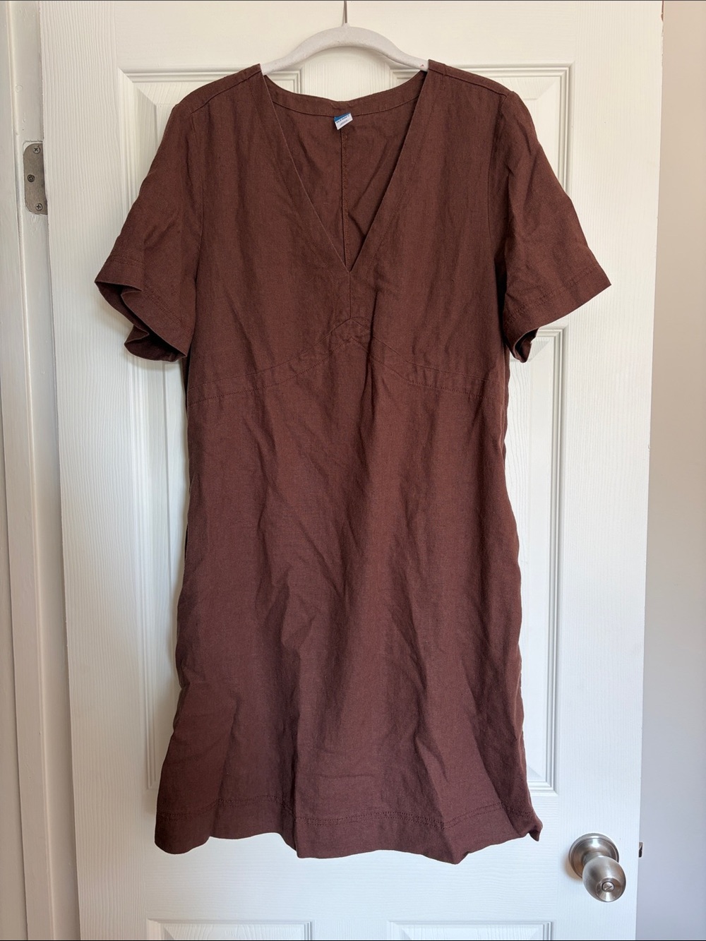 Old Navy Brown V-Neck Mini Dress